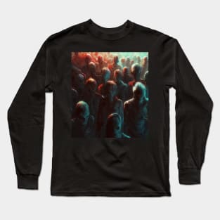 Spooky zombies pattern Long Sleeve T-Shirt